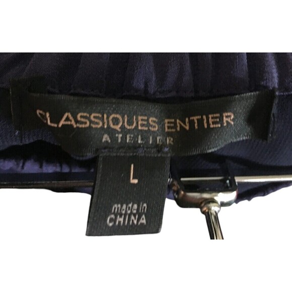 Classiques Entier Atelier Skirt Women's Size Large Navy Blue Stretch - Picture 5 of 5